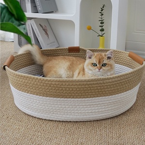 Cama para Gatos MW-031, Apta para Todas las Estaciones, Extra Grande, con Rascador, Cesta Tejida para Gatos Ragdoll y Perros, Sin Relleno - Product Image 5