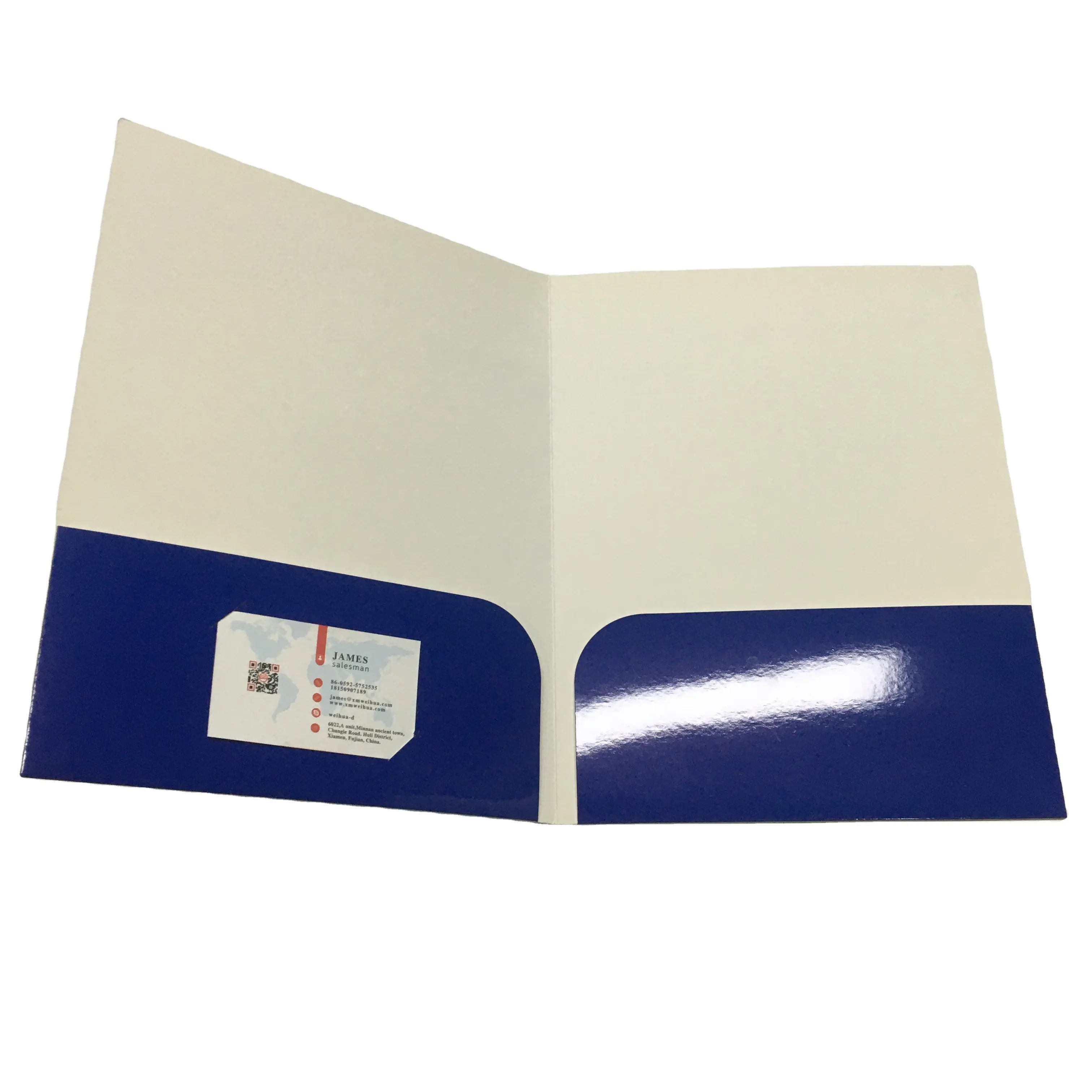 Precio de fábrica personalizar Impresión de diseño de logotipo A4 cartón colorido de moda de archivo de documento carpetas para la oficina de negocios