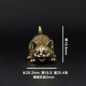 Charmant Koperen Kattenbeeldje, Perfect Voor Huisdecoratie, Geschenken, Herfst Huisdecoratie Verzamelbare Beeldjes - Product Image 5