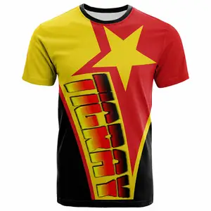 저렴한 가격 사용자 정의 아프리카 국가 디자인 크로스 T 셔츠 대량 핫 세일 라운드 넥 남성 셔츠 하이 퀄리티 남성 체육관 T 셔츠