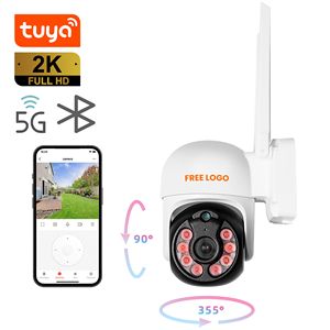 4MP AI détection extérieure PTZ CCTV caméra de sécurité sans fil <span class=keywords><strong>Tuya</strong></span> IP65 double lumière bidirectionnelle Audio mouvement automatique sirène intégrée - Product Image 1