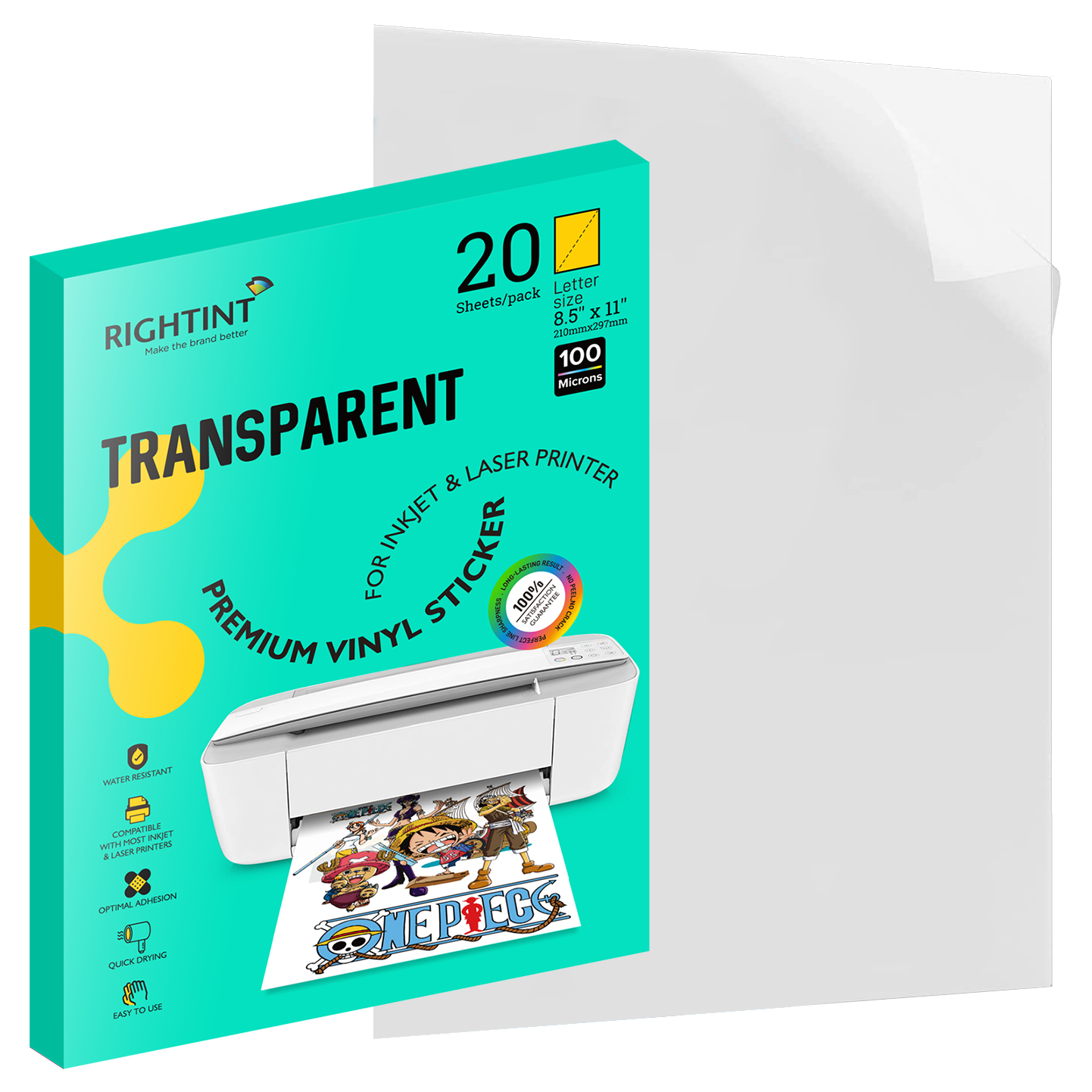 Wholesale Self Adhesive Paper Matte Waterproof Film Transparent Pet Vinyl Inkjet Blank Transparent Sticker Paper A4
