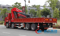 Camion lourd Shacman 28T avec grue à flèche articulée, grue hydraulique, camion tracteur
