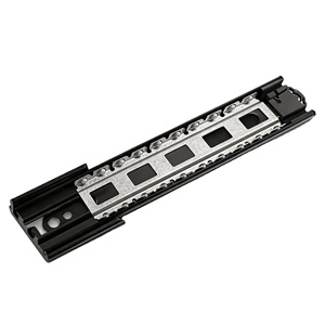 Glissière de tiroir robuste en acier laminé à froid de qualité industrielle, 24 pouces, noire, à ouverture par poussée et fermeture amortie pour armoire - Product Image 1