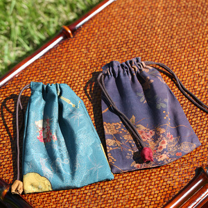 Chinese Style Handmade Satin Coin Purse <b>Mini</b> Wrist Strap Women's Bag Jewelry Cosmetic Storage <b>Pouch</b> - Product Image 2