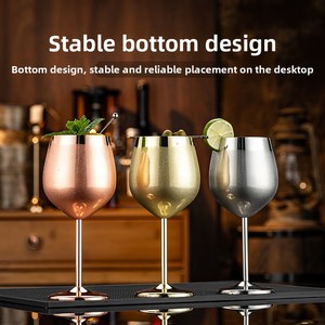 Verre à vin/champagne en acier inoxydable de luxe léger européen, monocouche, résistant aux chutes, grande capacité, électroplaqué - Product Image 2