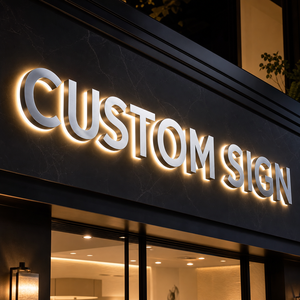 Insegna a canale retroilluminata personalizzata in metallo, resistente alle intemperie, certificata UL, con supporti a distanza per imprenditori edili - Product Image 4