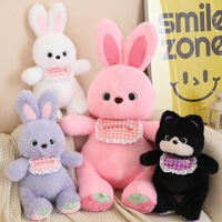 Personnalisé Unisexe PP Coton Animal en Peluche Fraise Lapin Chat Poupée Cookie Ours Pâques Lapin en Peluche Jouet