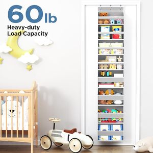 Over The Door Organizer 8 <b>Shelf</b> Hanging Storage With Large Pockets For Bedroom Closet Organization - Product Image 5