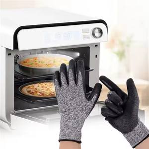 1 Pair BBQ <strong>Gloves</strong> 500/800 Degrees Celsius Heat Resistance Anti-slip Microwave Oven <strong>Gloves</strong> Woodworking Supplies - Product Image 3