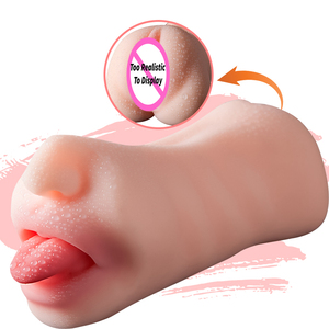 Toptan seksi mastürbasyon kupası gerçekçi yapay yetişkin dil dil ağız seks oyuncakları kutusu ile toptan için erkek - Product Image 2