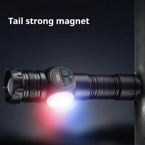 ABS Zoomable <b>Flashlight</b> With COB & Power Bank USB Charging for Camping & Emergency With Strong Magnet - Product Image 3