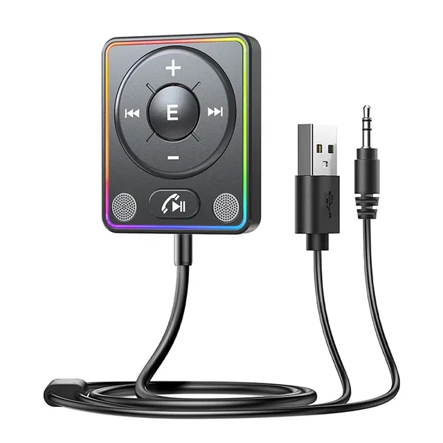 Car Adapter BT5.4 Enhanced Dual Mics ENC Noise Cancellation 3.5mm AUX Adapter  Wireless Receiver