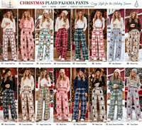 Pantalon de pyjama en polaire pour femme, motif écossais personnalisé, pour les fêtes, doux et chaud, vêtement de nuit d'hiver, marque privée