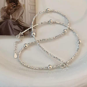 Joyería de moda collar de plata 925 para mujer 18K chapado en oro plata esterlina corazón colgante clavícula cadena collar al por mayor - Product Image 4