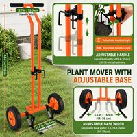 Chariot à plantes robuste réglable avec roues pour pots de fleurs, patio, jardin, intérieur et extérieur
