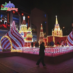 Maison en pain d'épice 3D de luxe pour décoration de Noël commerciale Affichage LED blanc chaud pour centre commercial Plaza pour paysage - Product Image 2