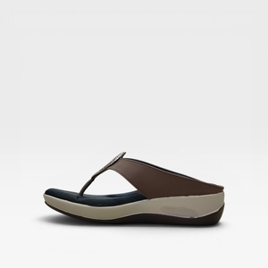 Sandales compensées élégantes pour femmes à entre-doigts, confortables et tendance, pour usage quotidien intérieur/extérieur, avec coussinets souples - Product Image 4
