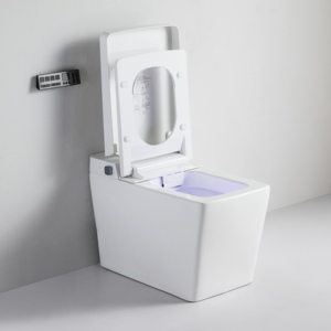 Toilette intelligente moderne et économique, cuvette carrée, évacuation en S, télécommande pour <span class=keywords><strong>salle</strong></span> <span class=keywords><strong>de</strong></span> <span class=keywords><strong>bain</strong></span>, applicable aux hôtels - Product Image 6