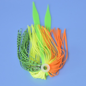 Jupes de pêche en silicone à bas <span class=keywords><strong>prix</strong></span>, jupe parapluie, leurre de pêche en caoutchouc avec cravate - Product Image 6