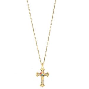 Collana Yugioh Team 24K collane incrociate personalizzate a strati Vintage bohémien pezzi di delicato oro autentico perline in ceramica oro Vancleefs - Product Image 5