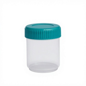 Plastic Cosmetic Jar with Screw Cap Round Balm Container for <b>Lip</b> Care, Face <b>Cream</b>, Body Butter & Skincare Packaging - Product Image 1
