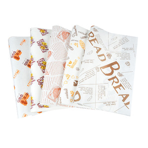 grease proof sandwich wrapping paper custom printed food wrapping paper/wax deli paper for hot dog