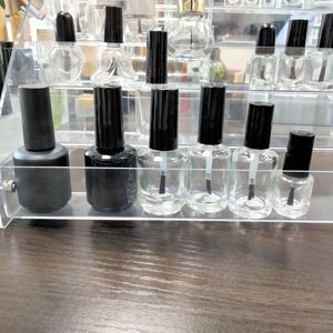 Mẫu Miễn Phí 5Ml 7Ml 10Ml 13Ml <span class=keywords><strong>17Ml</strong></span> Frosted Matte Đen Rỗng Glass Nail Polish Chai Với Bàn Chải - Product Image 5