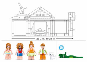 <span class=keywords><strong>Sluban</strong></span> blocs jouets bricolage joyeux journal doux maison jardin filles assemblé blocs de construction - Product Image 5
