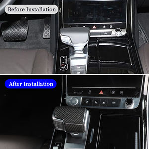 Cubierta embellecedora de palanca de cambio de marchas de consola central de fibra de carbono seca para Audi Q7 2020-2021 / <span class=keywords><strong>Q8</strong></span> 2021-2022 - Product Image 3