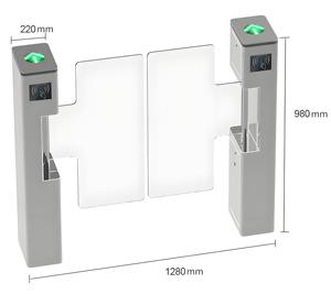 Acrylic Swing Turnstile Entrance <strong>Access</strong> <strong>Control</strong> Swing Barrier Gate Gym Amusement Park - Product Image 3
