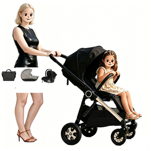 Vente directe d'usine, prix bas, poussette 3 en 1 pour bébé, porte-bébés pour nouveau-né, poussette chariot personnalisée avec siège <span class=keywords><strong>auto</strong></span> pour bébé - Product Image 1