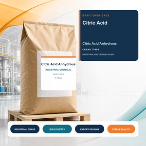Ácido Cítrico Monohidratado, Bolsa de 25 kg, Grado Alimenticio E330, Regulador de Acidez al 99.5%, Pancheng Fine Materials, C6H8O7H2O - Product Image 1
