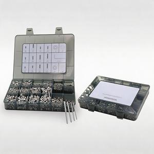 LBTEK SSB-M3M4 Kit de tornillos M3M4 de 12 compartimentos, juego de tornillos de acero inoxidable 304, tuercas de cabeza hueca, arandelas, llave hexagonal tipo L, China - Product Image 3