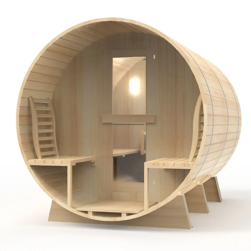 Kanadische Hemlock Cedar Traditionelle Dampfs auna Zimmer Fass Sauna Außen sauna Zum Verkauf
