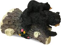 Sculpture d'ours décorative en résine pour extension de gouttière, statue de jardin extérieure de 9 pouces, faite et peinte à la main