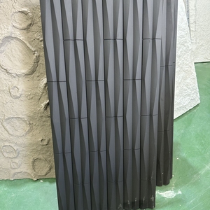 Hiện đại sang trọng biệt thự khách sạn Cafe bên ngoài bức tường Ốp 3D sóng thiết kế kết cấu bề mặt bền PU Rock <span class=keywords><strong>Panel</strong></span> tường - Product Image 6