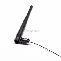 Antenne WiFi 2.4G à gain élevé 2400-2500 MHz avec connecteur U.FL MHF1, base à clipser, antenne omnidirectionnelle en caoutchouc pour routeur sans fil et amplificateur