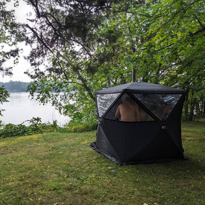 卸売 1-2人用 特許取得済み 3層 オックスフォード布製 サウナテント ストーブ付き アウトドア 発汗 スチーム アイスフィッシング向け - Product Image 4
