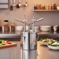 Dispenser Pemanas Saus & Selai Stainless Steel 304 Komersial Pompa Saus Donat Cream Puff