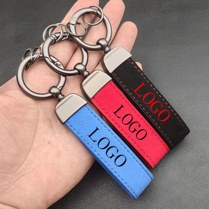 Portachiavi di Lusso in Pelle Scamosciata con Logo Auto per BMW Audi Mercedes KIA Skoda Toyota <span class=keywords><strong>Volkswagen</strong></span> VW Golf Ford Honda Nissan - Product Image 2