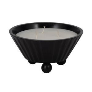 Candela Profumata Decorativa in Ciotola con Piedini, Piccola Candela in Legno per Interni ed Esterni, Elegante Arredo Casa - Product Image 1