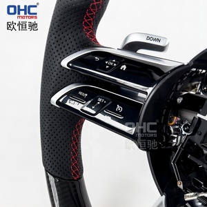 Volante de fibra de carbono Ohc Amg Lenkrad para <span class=keywords><strong>Mercedes</strong></span> Lenkrad W205 W213 <span class=keywords><strong>2022</strong></span> Clase <span class=keywords><strong>E</strong></span> Gla X156 ml W166 W177 W176 W246 W221 - Product Image 2