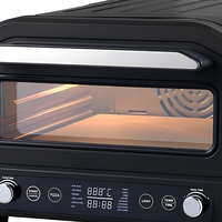 Four à pizza électrique multifonctionnel en acier inoxydable à convection sans ventilation, grande capacité, pour camping-car, maison et cuisson en extérieur
