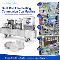 Machine de scellage de film double rouleau en acier inoxydable pour le recyclage de film usagé et la fabrication de coupelles de communion