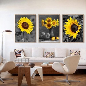 Girasole decorazione della <span class=keywords><strong>parete</strong></span> Canvas Art fiore giallo immagine della <span class=keywords><strong>parete</strong></span> soggiorno Wall Art <span class=keywords><strong>poster</strong></span> e stampe decorazione della <span class=keywords><strong>cucina</strong></span> di casa - Product Image 3