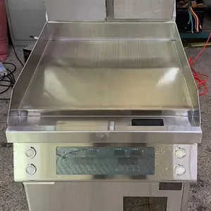 Commercial Restaurant Griddle Machine Stainless Steel Automatic Lift Electric Induction Double Griddle