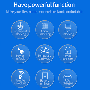 Fourniture Service personnalisé noir mot de passe biologique numérique sécurité à domicile serrure à clé de porte électrique avec application - Product Image 2