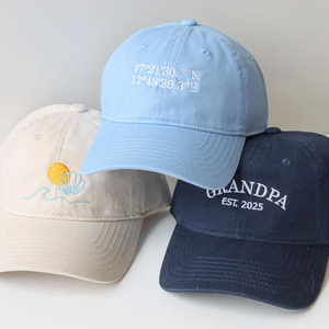 Unstructured Cotton Solid Color Baseball Cap With Logo Text Embroidery Custom <strong>Dad</strong> <strong>Hats</strong> - Product Image 3