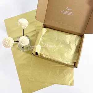 Fornecedor dourado com logotipo personalizado, papel de embrulho de presente de Natal, rolo de sapatos, lenços de papel para embalagem